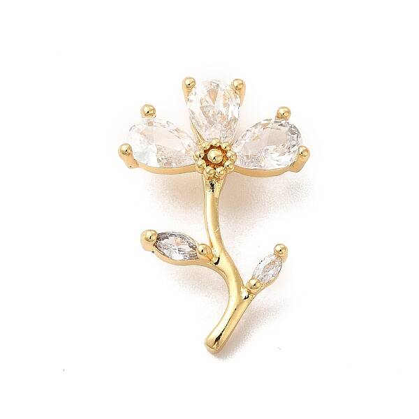 Rack Plating Brass Micro Pave  Cubic Zirconia Pendants