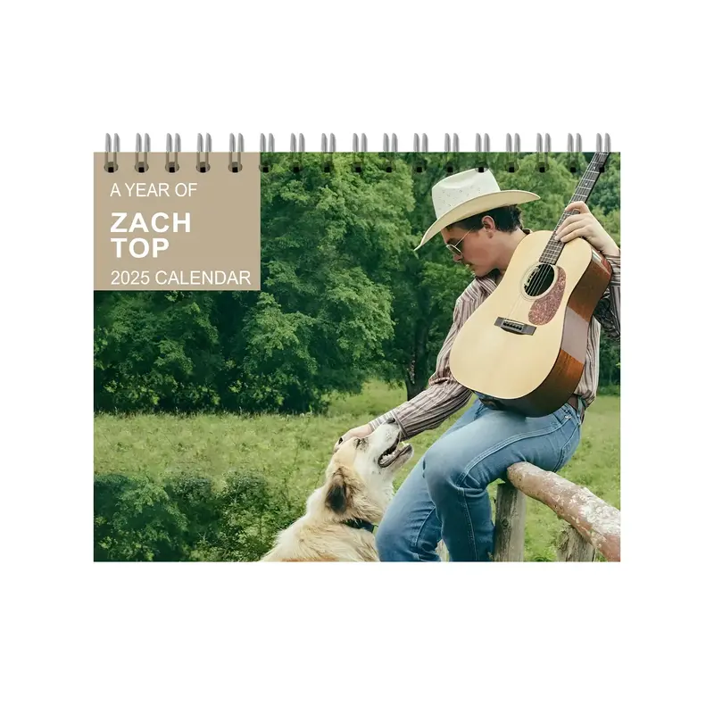 Zachh Top 2025 Wall Calendar, Country Music Calendar, Music Tour Merch, Gift For For, For Men And Women, Decorate Home