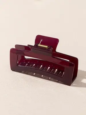 Solid Color Hair Claw for Women, Square Shape Hair Claw for Women Girl, Fashion All-match Hair Accessories for Daily Use