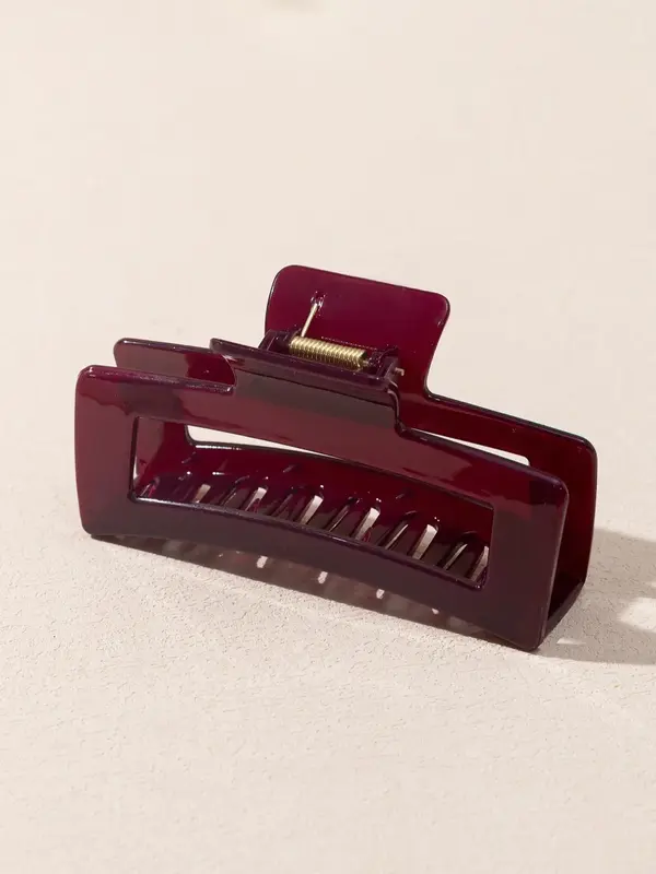 Solid Color Hair Claw for Women, Square Shape Hair Claw for Women Girl, Fashion All-match Hair Accessories for Daily Use