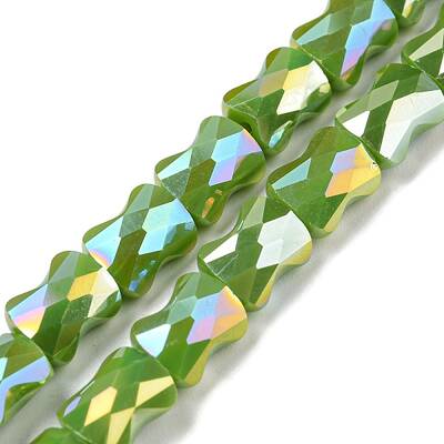 AB Color Plated Glass Beads Strands