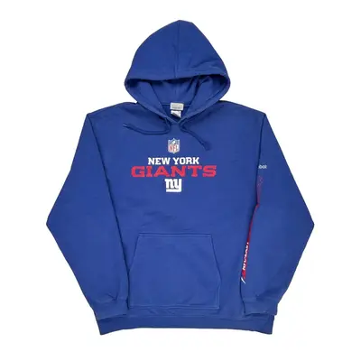 New York Giants Reebok Nfl Hoodie - 2XL Blue Cotton Blend