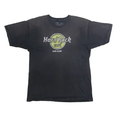 HARD ROCK CAFE San Juan Mens T-Shirt Grey Crew Neck L