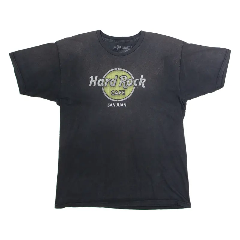HARD ROCK CAFE San Juan Mens T-Shirt Grey Crew Neck L