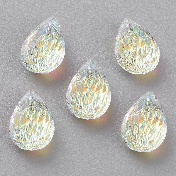 Embossed Glass Rhinestone Pendants
