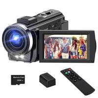 Dvc Camera, Full HD 1080P Video Recorder, 3-Inch Tft LCD Screen, 270° Rotating IPS Display, Includes Remote & 32GB Memory Ca...