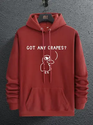 Unisex Men's Cartoon Graphic Print Drawstring Essentials Hoodie, Regular Fit Casual Long Sleeve Pocket Hooded Sweatshirt, Men...