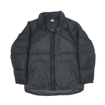 NIKE Down Insulated Puffer Coat Black Nylon 90s Mens L