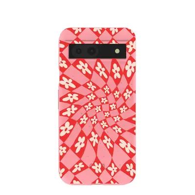Bubblegum Pink Funky Fleurs Google Pixel 8a Case