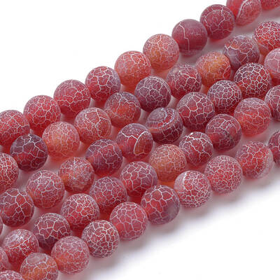 Natural & Dyed Crackle Agate Bead Strands