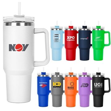 50 Promotional The Hippo Mug & Straw Lid 40 oz - Copper Lined & ...