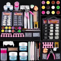Acrylic Nail Kit for Beginners with Everything Professional,12 Glitter Powder Nail Kit Acrylic Set,Nail Care Art Design Tip B...