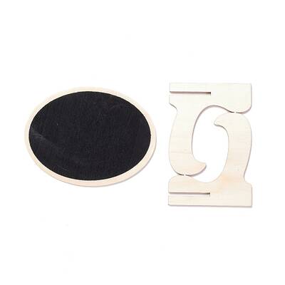 Oval Wooden Mini Chalkboard Signs