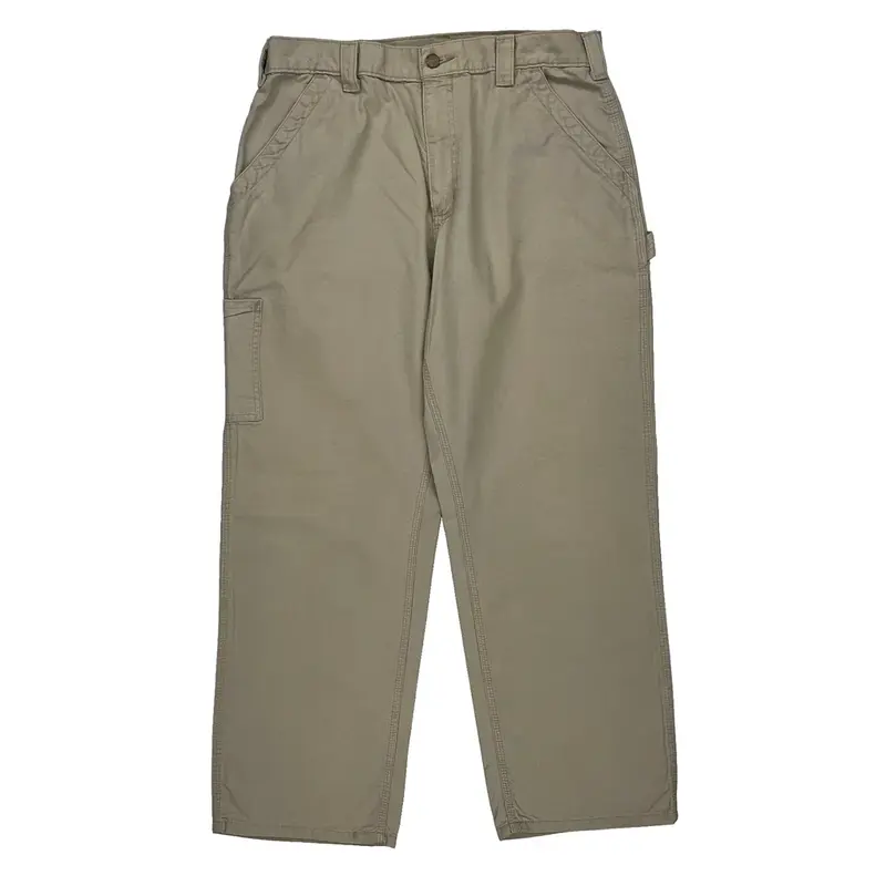 Carhartt Carpenter Trousers - 35? Waist Beige Cotton