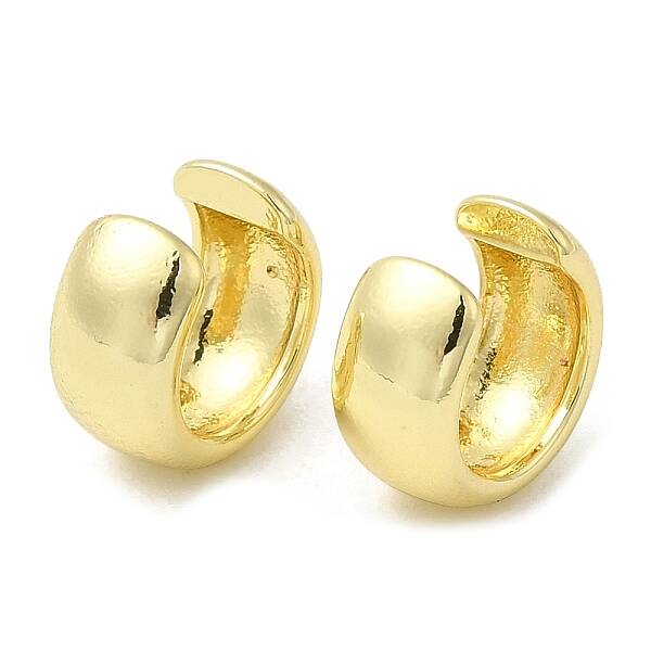 Rack Plating Brass Plain Band Cuff Earrings for Women