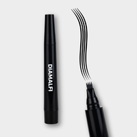 DIAMALFI 4-Tip Liquid Pen for Beard & Eyebrow - Water-Resistant, Natural-Looking, and Long-Lasting