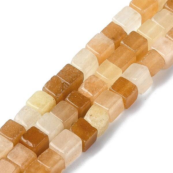 Natural Golden Silk Jade Beads Strands