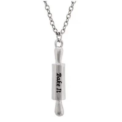 Pewter Rolling Pin Necklace - Set of 2