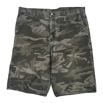 Dickies Camo Shorts - 38W 12L Grey Cotton