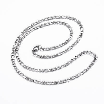Non-Tarnish 304 Stainless Steel Figaro Chain Necklaces
