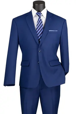 Professional Look Vinci Men's Wool Feel Business Suit Professional Look for Executives