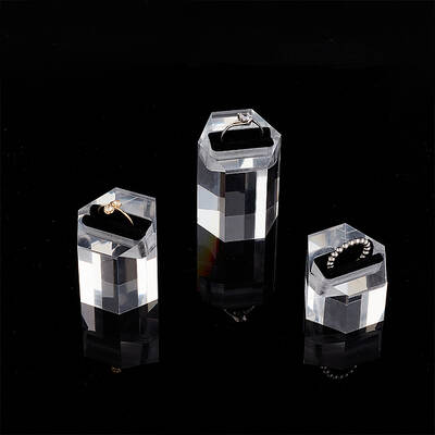 AHANDMAKER 3 Pcs Acrylic Ring Display Holder