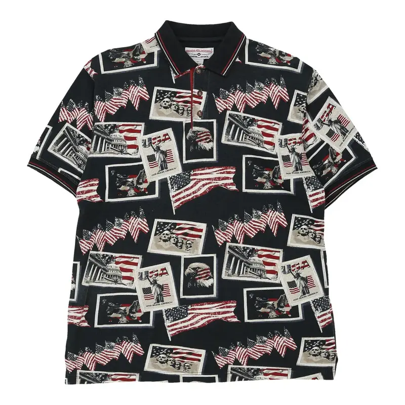 USA Boca Classics Polo Shirt - Small Navy Cotton