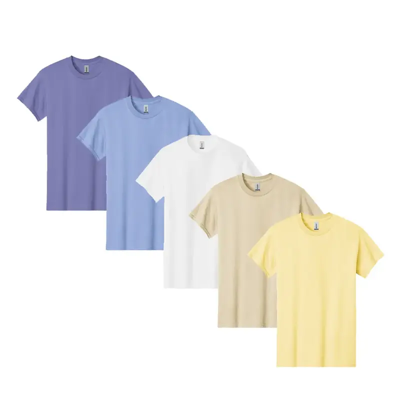 Gildan Heavy Cotton Unisex T-Shirts for Women & Men, Multi Pack Crew Neck Bulk Undershirts - 15 Different Colors