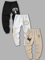 Unisex Letter & Angel Print Drawstring Waist Sweatpants, Casual Pocket Jogger Pants for Men, Fall & Winter  Bottoms  for Dail...