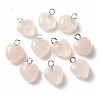 Natural Rose Quartz Charms
