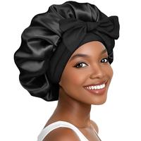 Double Layer Satin Bonnet Silk Bonnet for Sleeping Lined Hair Bonnet with Tie Band for Women Curly Hair 2025 New