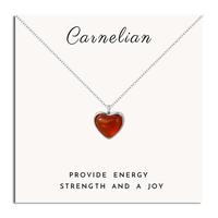 Smilebelle Red Heart Necklace Carnelian Necklace for Women, Red Heart Pendant Necklace Heart Jewelry as Mother's Day Gifts, R...