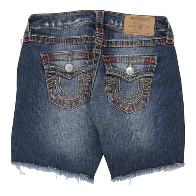 True Religion Denim Shorts - 28W UK 6 Blue Cotton