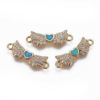 Brass Cubic Zirconia Links