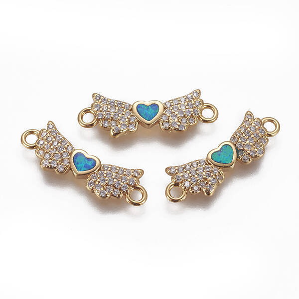 Brass Cubic Zirconia Links