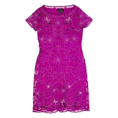PHASE EIGHT Womens Pencil Dress Purple Lace Short Sleeve Knee Length UK 10