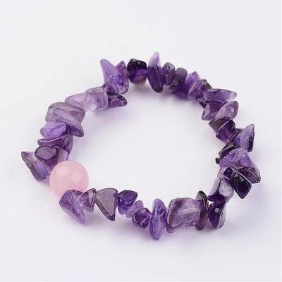 Natural Amethyst Stretch Bracelets