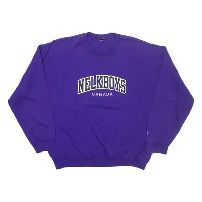 N Nelkboys Canada Mens Sweatshirt Purple XL
