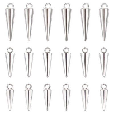30Pcs 3 Styles 201 Stainless Steel Pendants