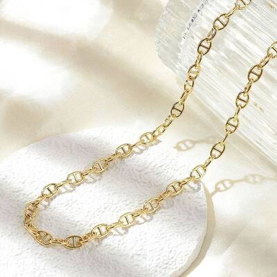 Brass Oval Link Chain Necklaces