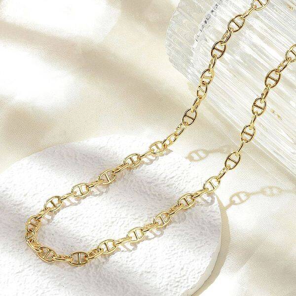 Brass Oval Link Chain Necklaces