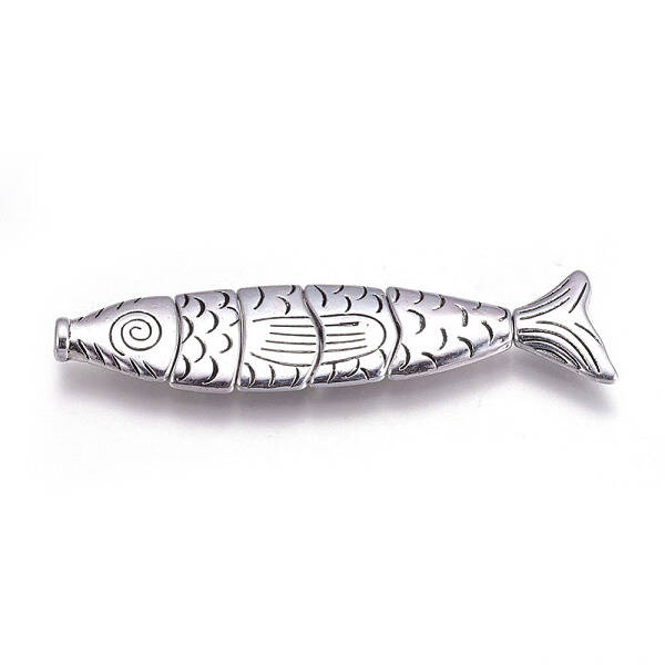 Alloy Fish Beads