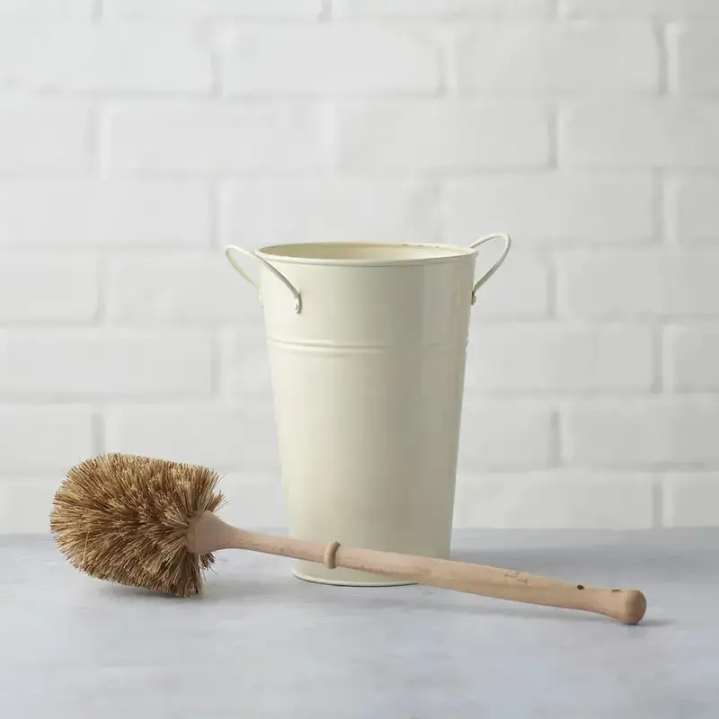 Toilet Brush & Holder set | Size: One size | Color: Silver