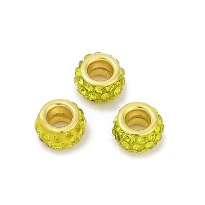 Alloy Rhinestone Clay Pave Beads