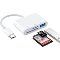 USB C SD Card Reader Adapter, Type C Micro SD TF Card Reader Adapter, 3 in 1 USB C to USB Camera Memory Card Reader Adapter f...