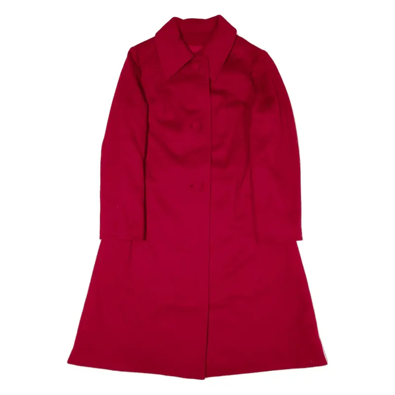 Overcoat Coat Red Womens S