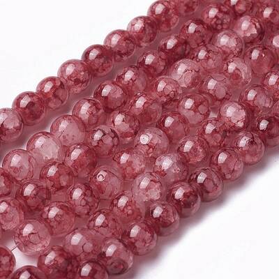 Spray Painted Glass Beads Strands