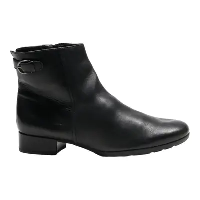GABOR Ankle Boots Black Leather Womens UK 4