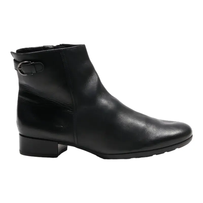 GABOR Ankle Boots Black Leather Womens UK 4