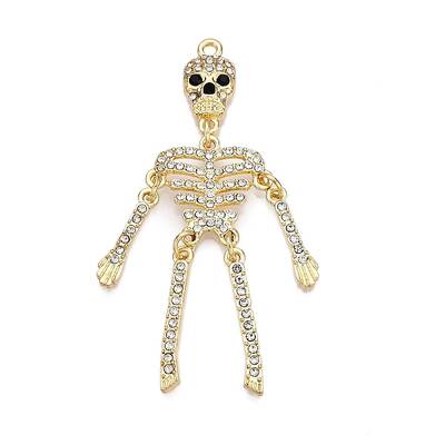 Rack Plating Alloy Rhinestone Pendants